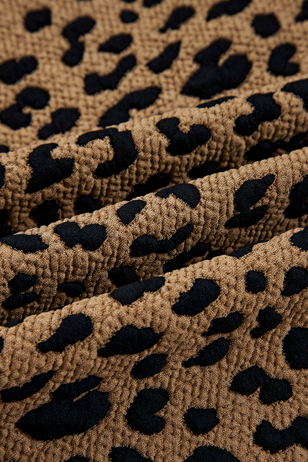 Brown Leopard Print Quarter Zip Sweatshirt - loveforevers
