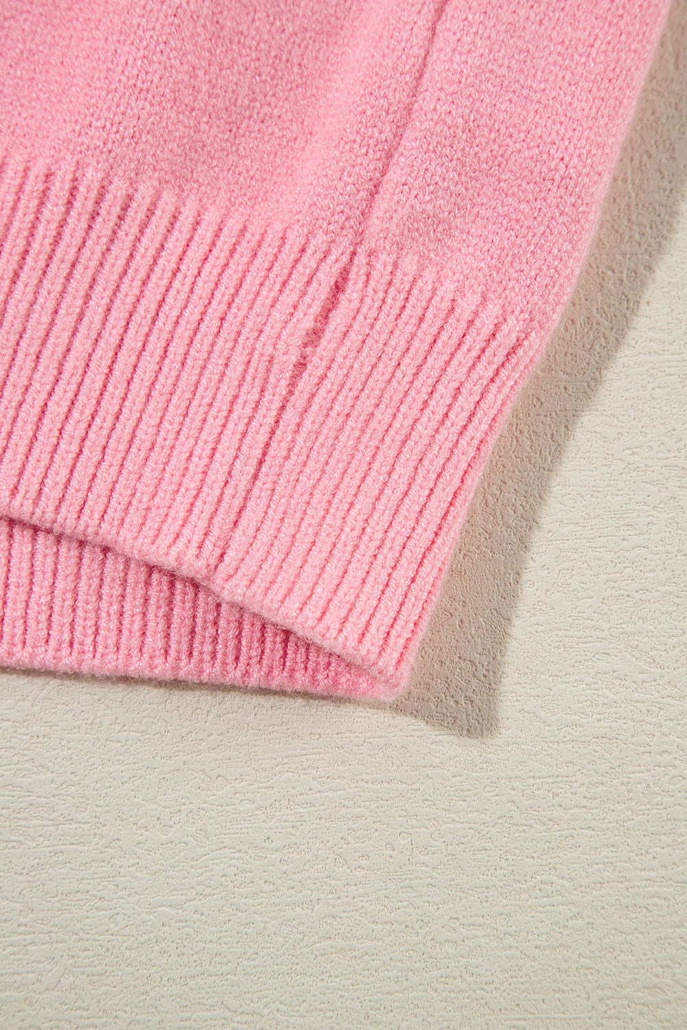 Beau Blue Flower Detail Knitted Notched Neck Sweater - loveforevers