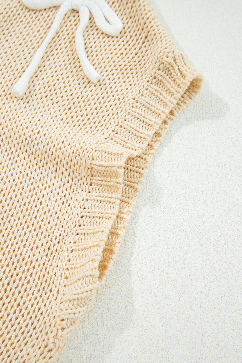 Light Grey Bowknot Applique Cap Sleeve Sweater - loveforevers