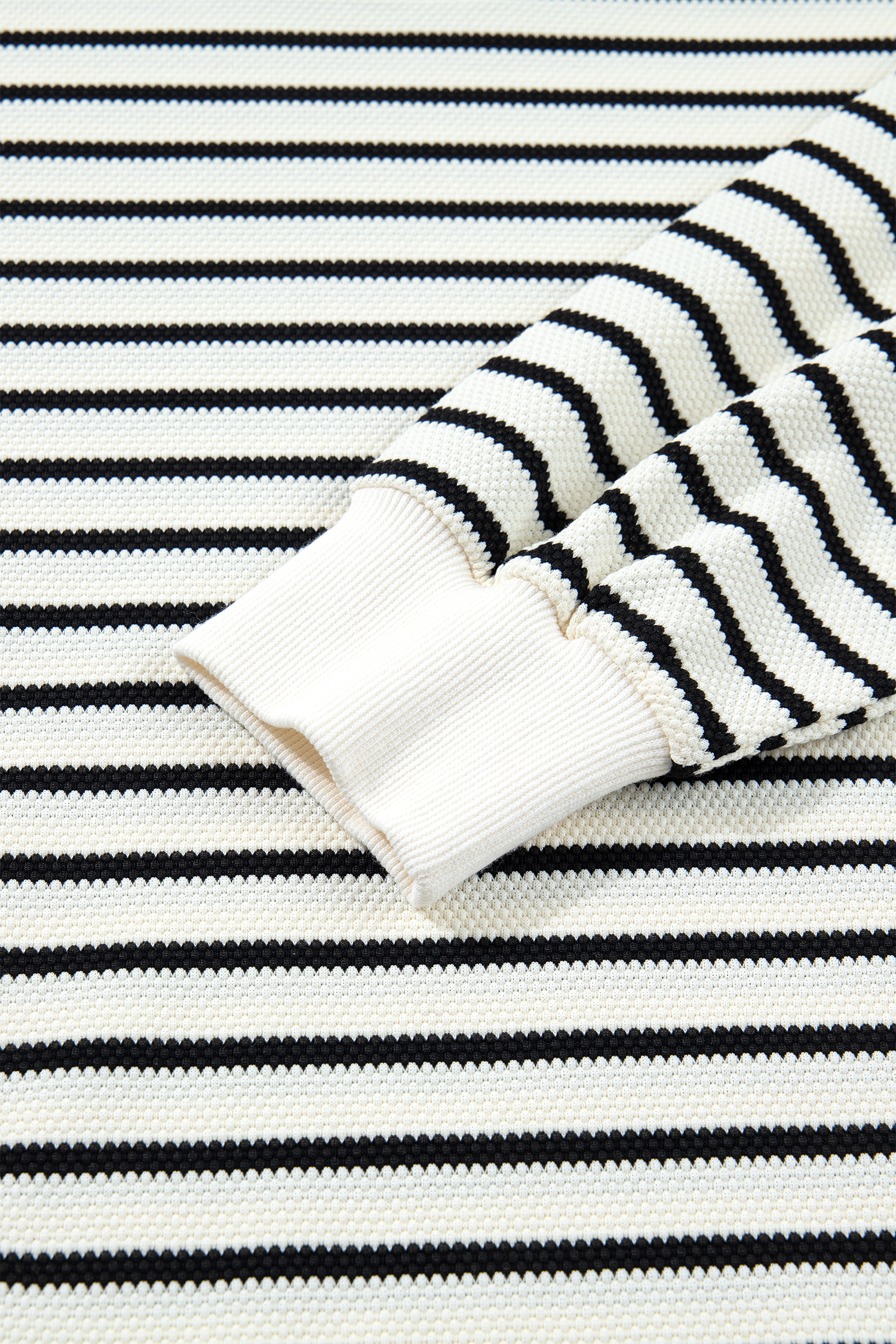White Stripe Ruffle Trim Drop Shoulder Top Drawstring Loose Pant Set - loveforevers