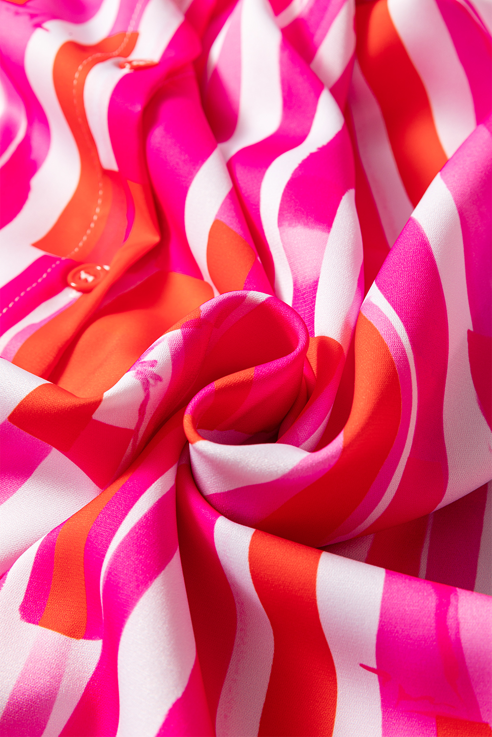 Pink Abstract Print Batwing Sleeve Casual Shirt - loveforevers