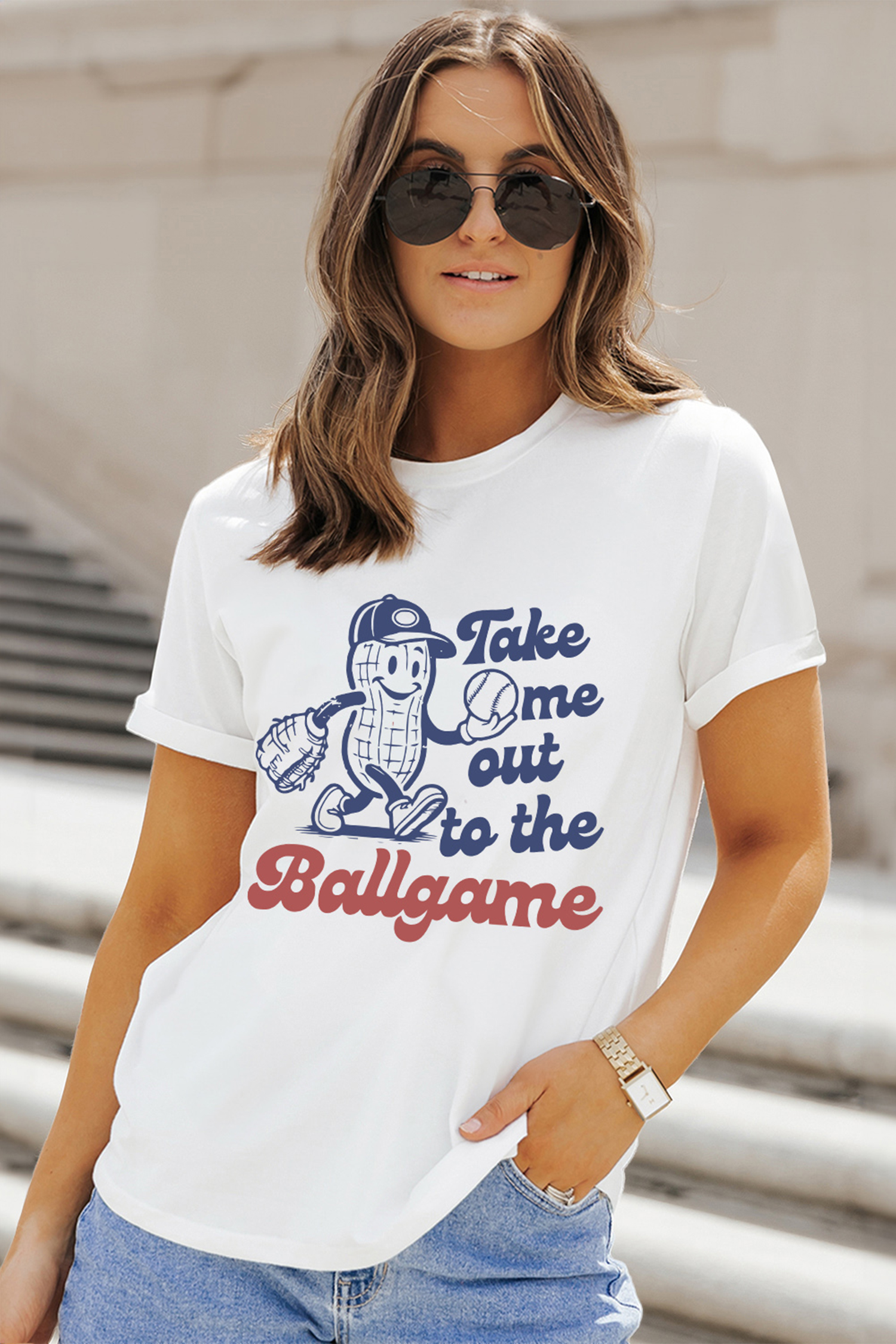 White SHOT CALLER WANNA BE A BALLER Casual Graphic Tee - loveforevers