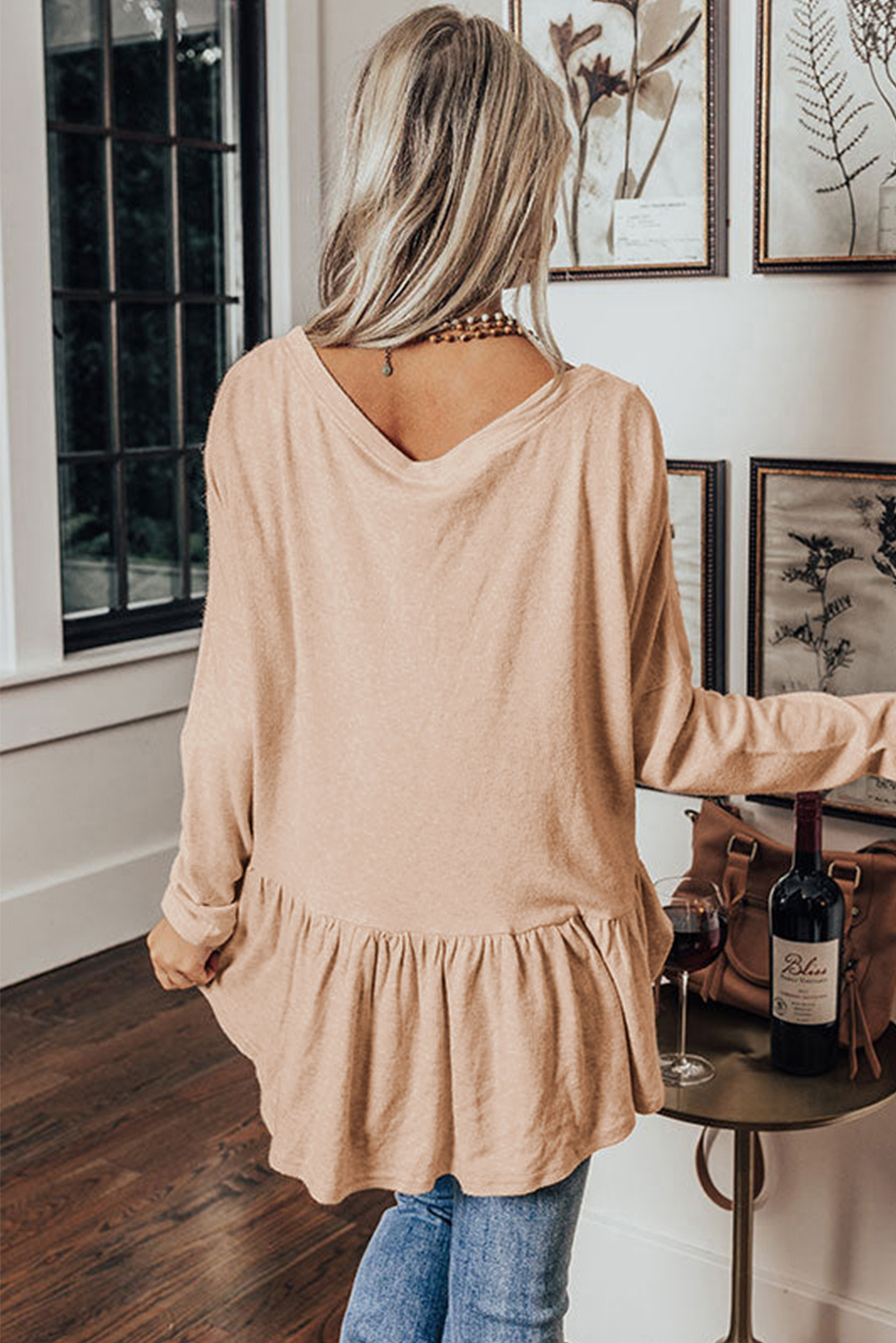 Jet Stream Ruffled V Neck Buttoned V Neck Shirt - loveforevers