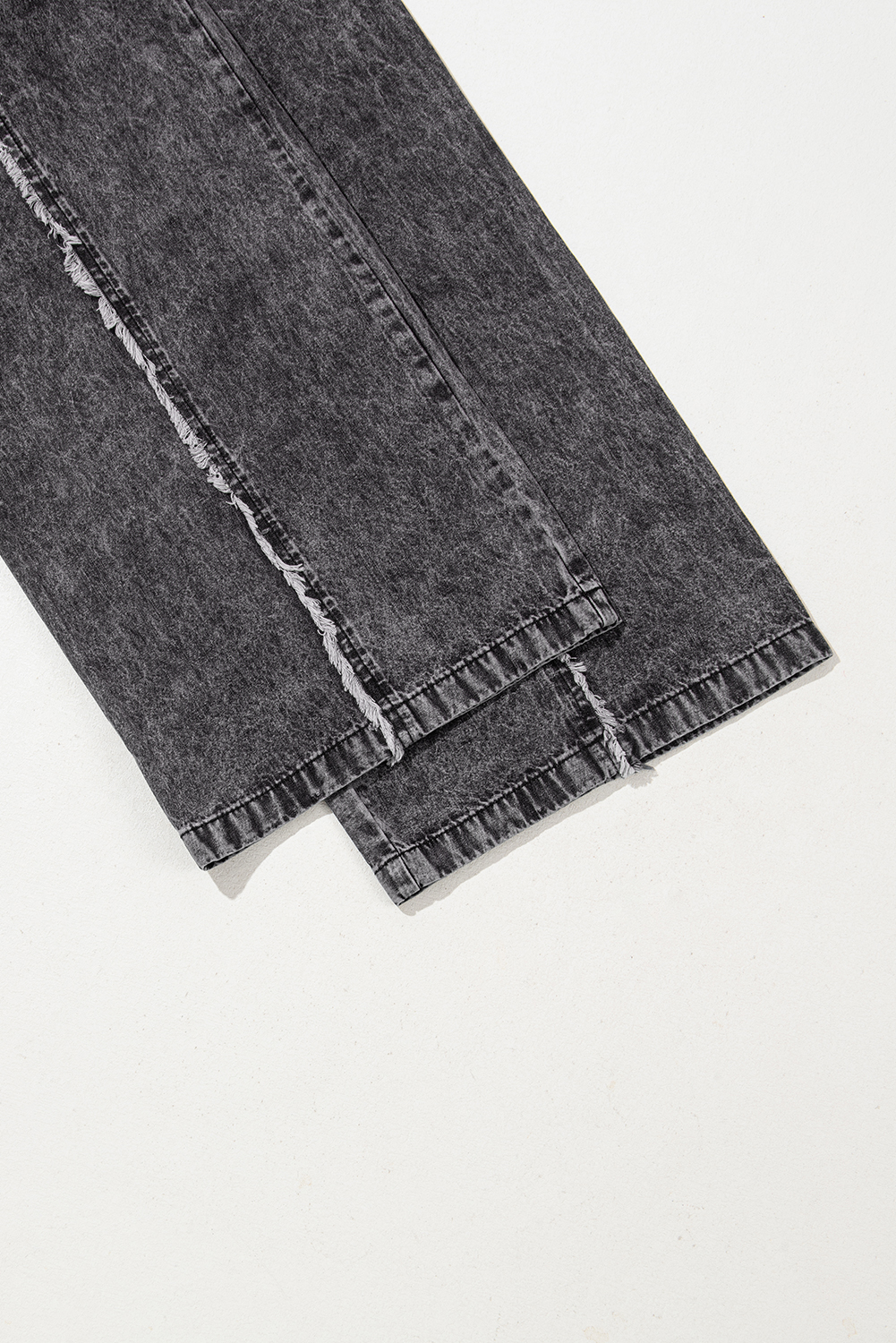 Beau Blue Light Wash Frayed Exposed Seam Wide Leg Denim Overall - loveforevers