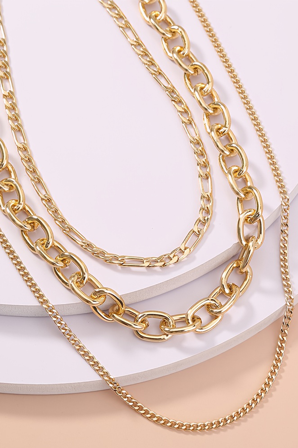 Gold Plated Chain 3pcs Necklace Set - loveforevers