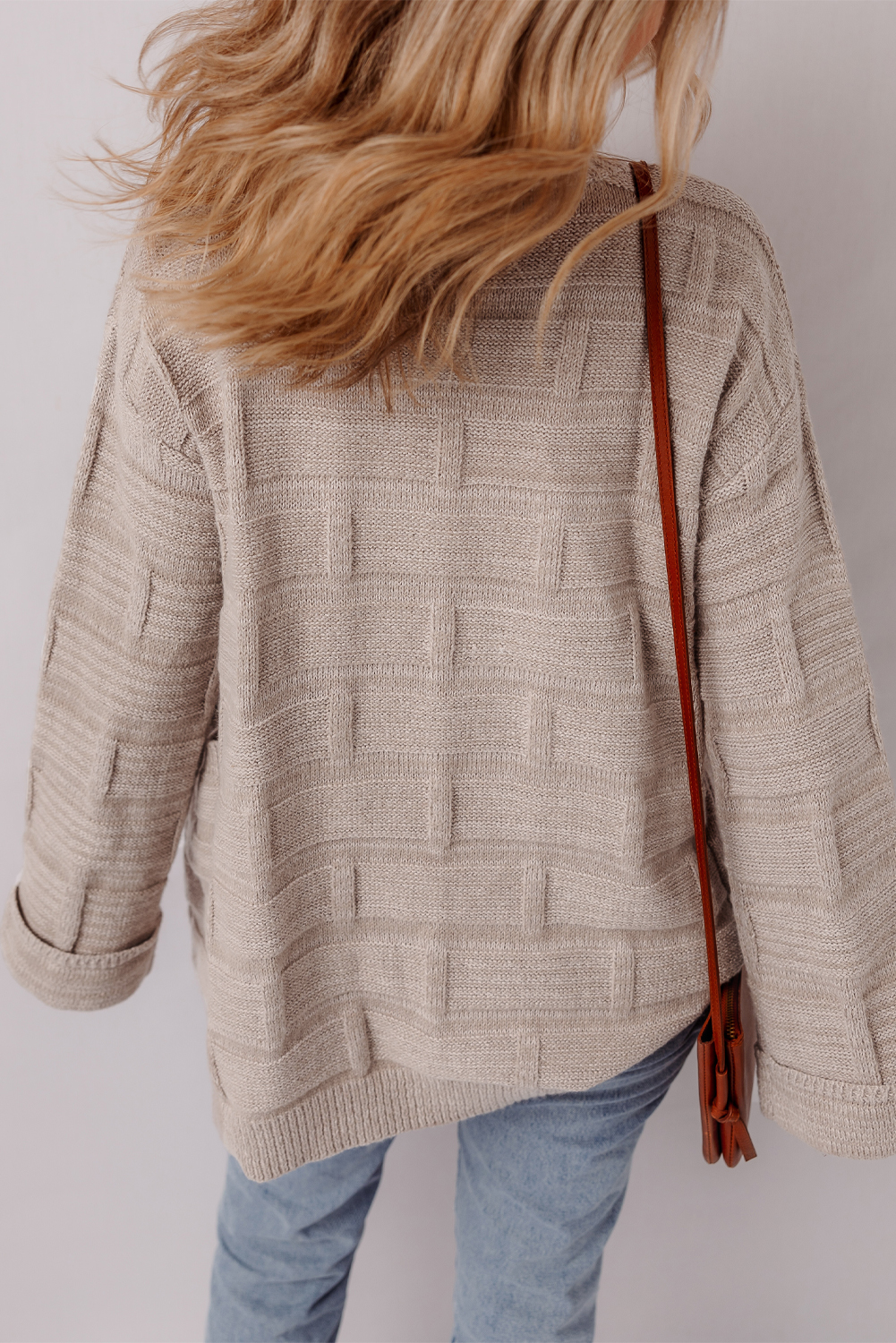 Delicacy Textured Knit Open Front Chic Cardigan with Pockets - loveforevers