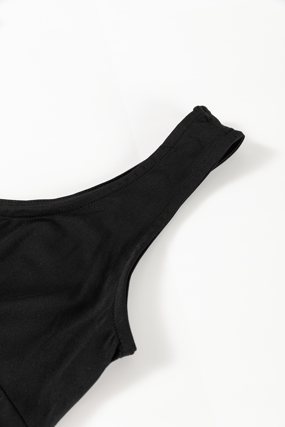 Black Sleeveless Scoop Neck Flared Split Midi Dress - loveforevers
