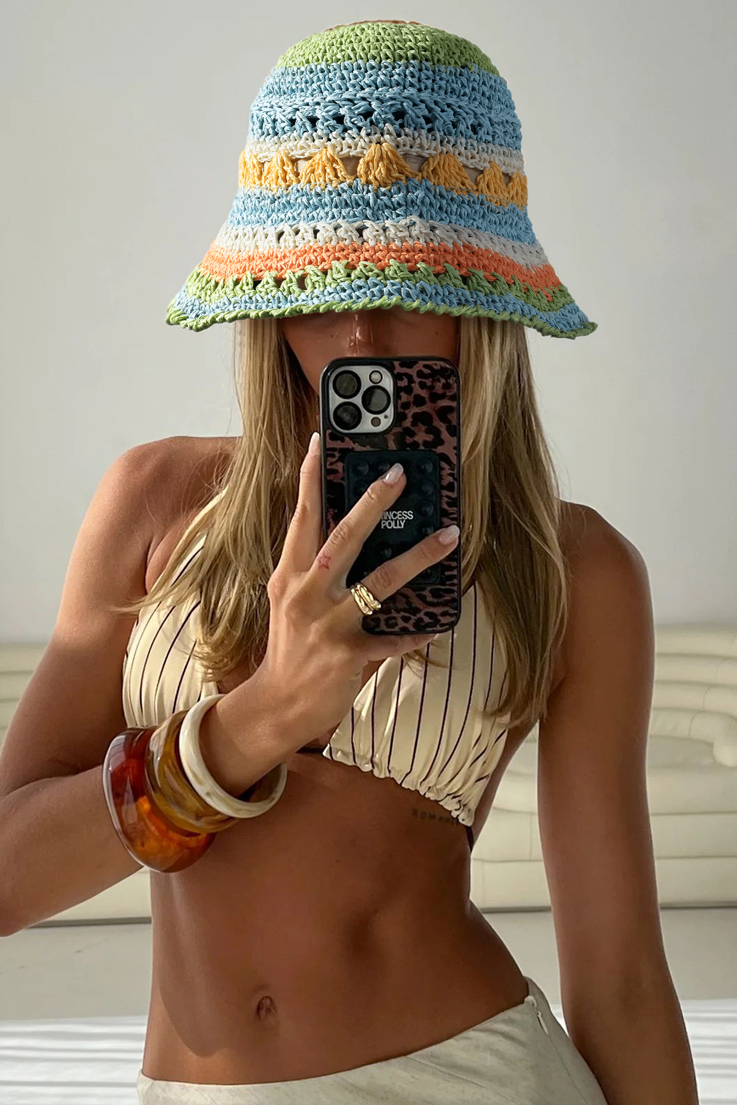 White Papyrus Weaving Straw Fisherman Hat - loveforevers