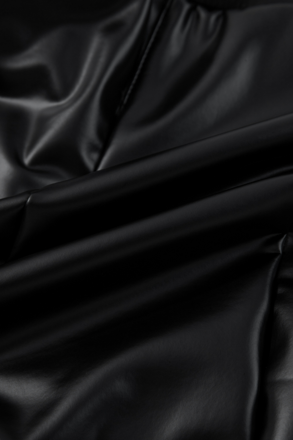 Black Faux Leather Seamed Leg High Waist Leggings - loveforevers