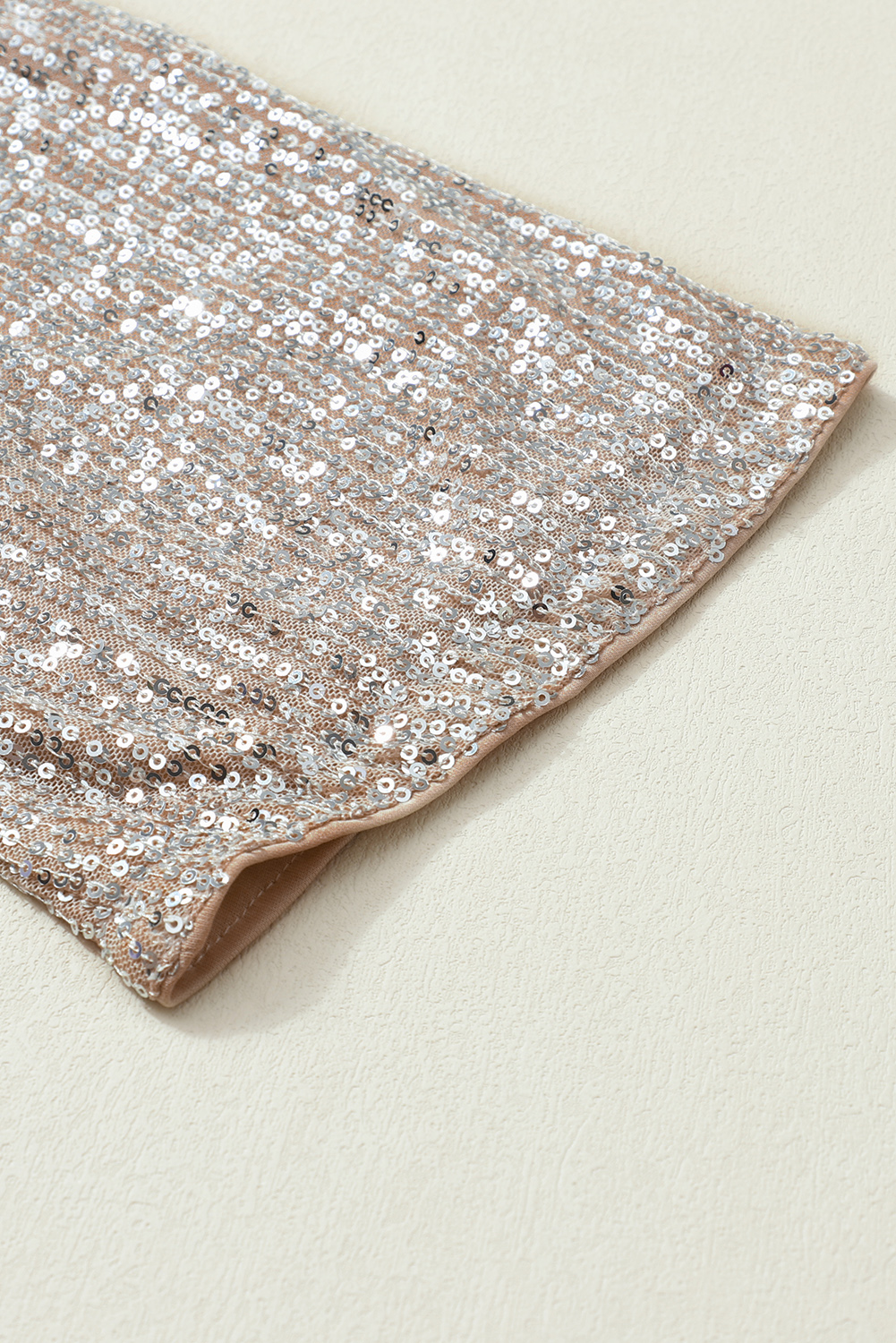 Apricot Sequin 3/4 Sleeve Open Front Duster Kimono - loveforevers