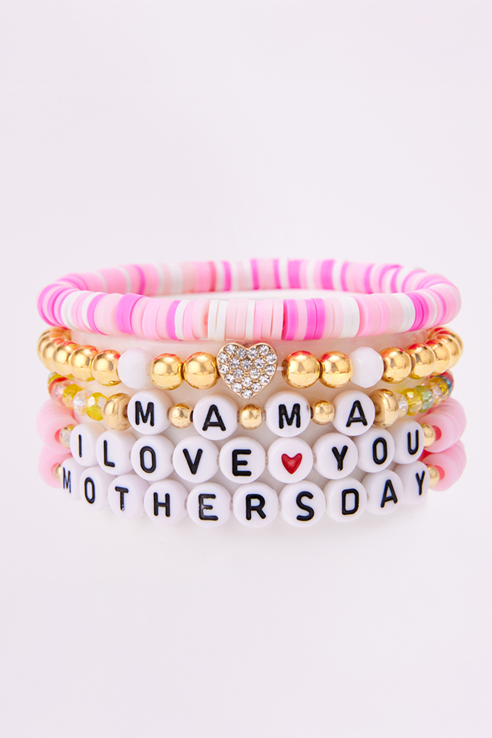 Bonbon Mothers Day Slogan Beaded Multi Layer Bracelet - loveforevers