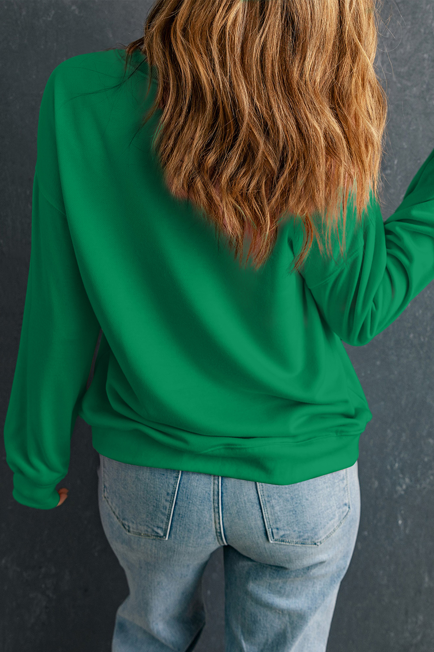 Dark Green Lucky Shamrock Ceramic Clover Sweatshirt - loveforevers