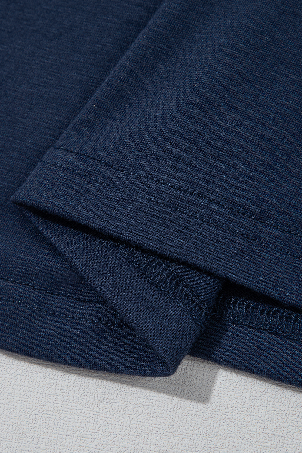 Navy Blue Contrast Lace Raglan Sleeve Pleated Detail Shift Dress - loveforevers