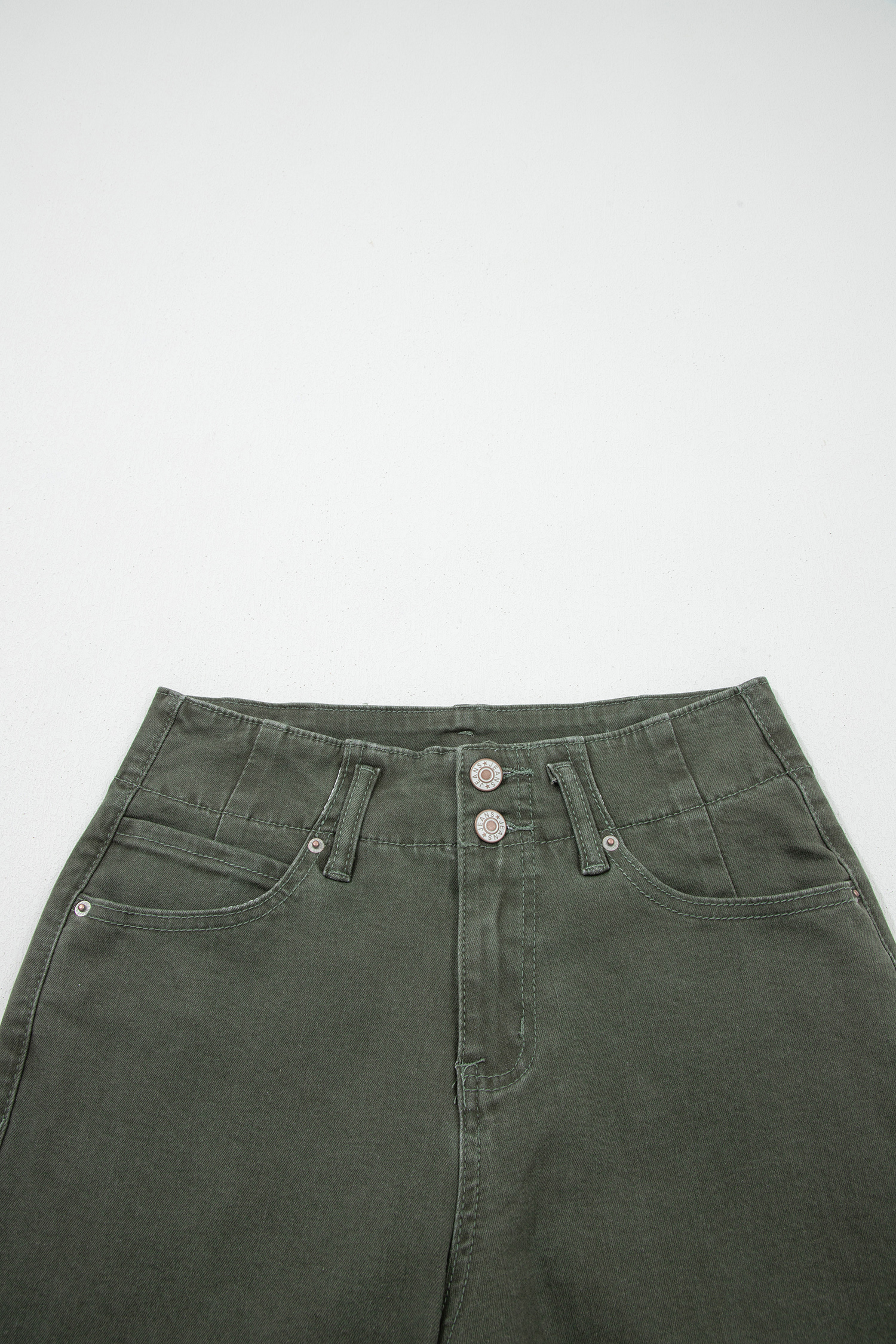 Bonbon 2-Button High Waist Flared Bottom Jeans - loveforevers