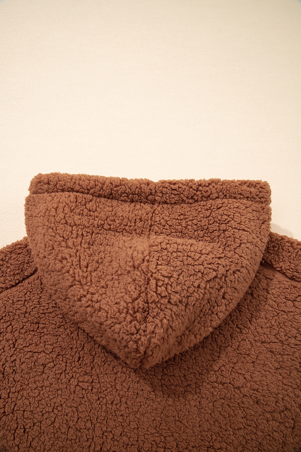 Straw Yellow Zip Up Hooded Sherpa Jacket - loveforevers