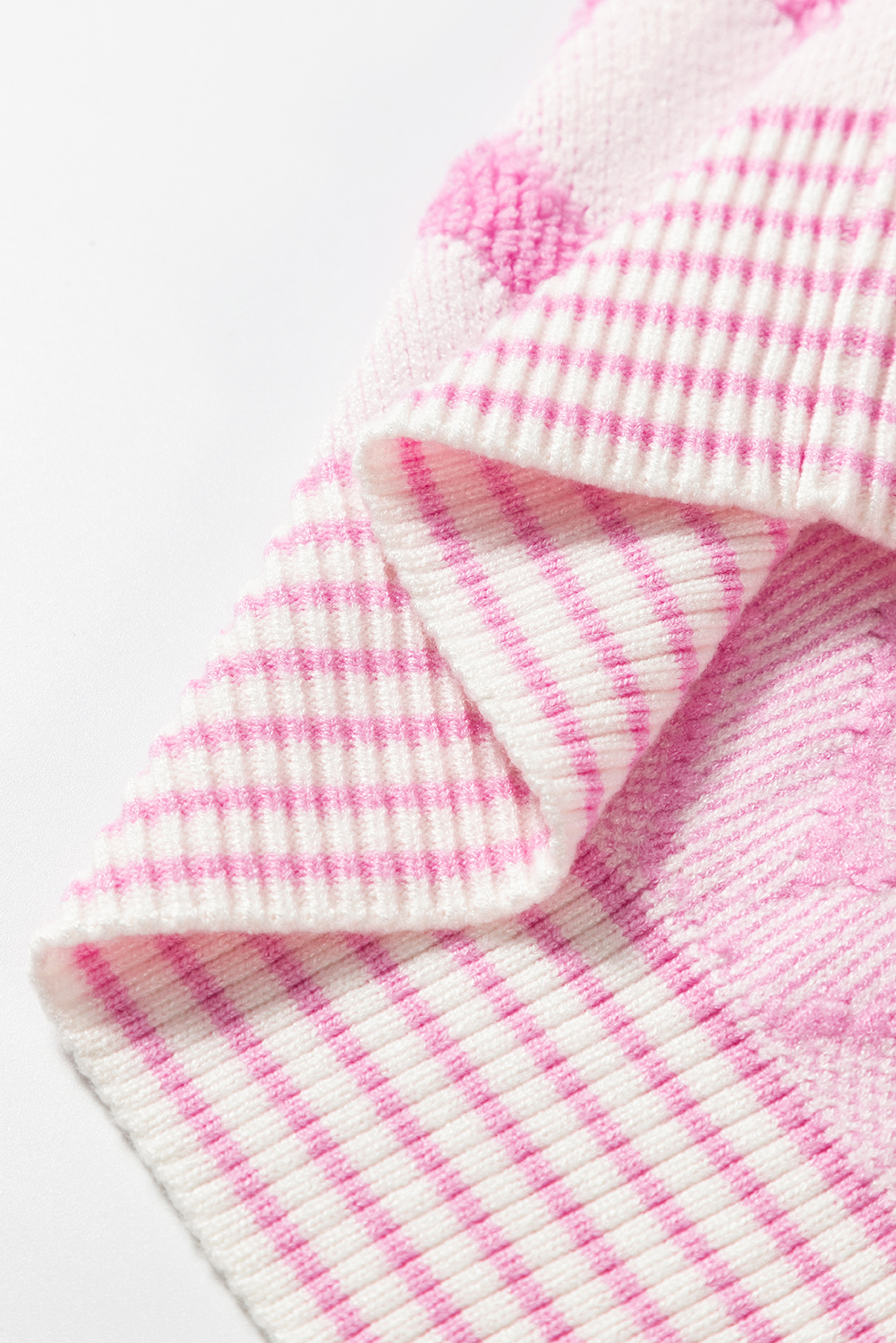 Pink Rhombus Pattern Knit Open Front Pocketed Cardigans - loveforevers