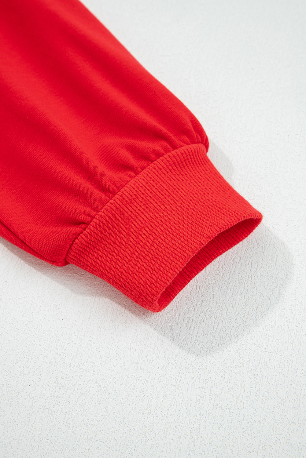 Fiery Red How Bout Them Dawgs Embroidered Script Balloon Sleeve Sweatshirt - loveforevers