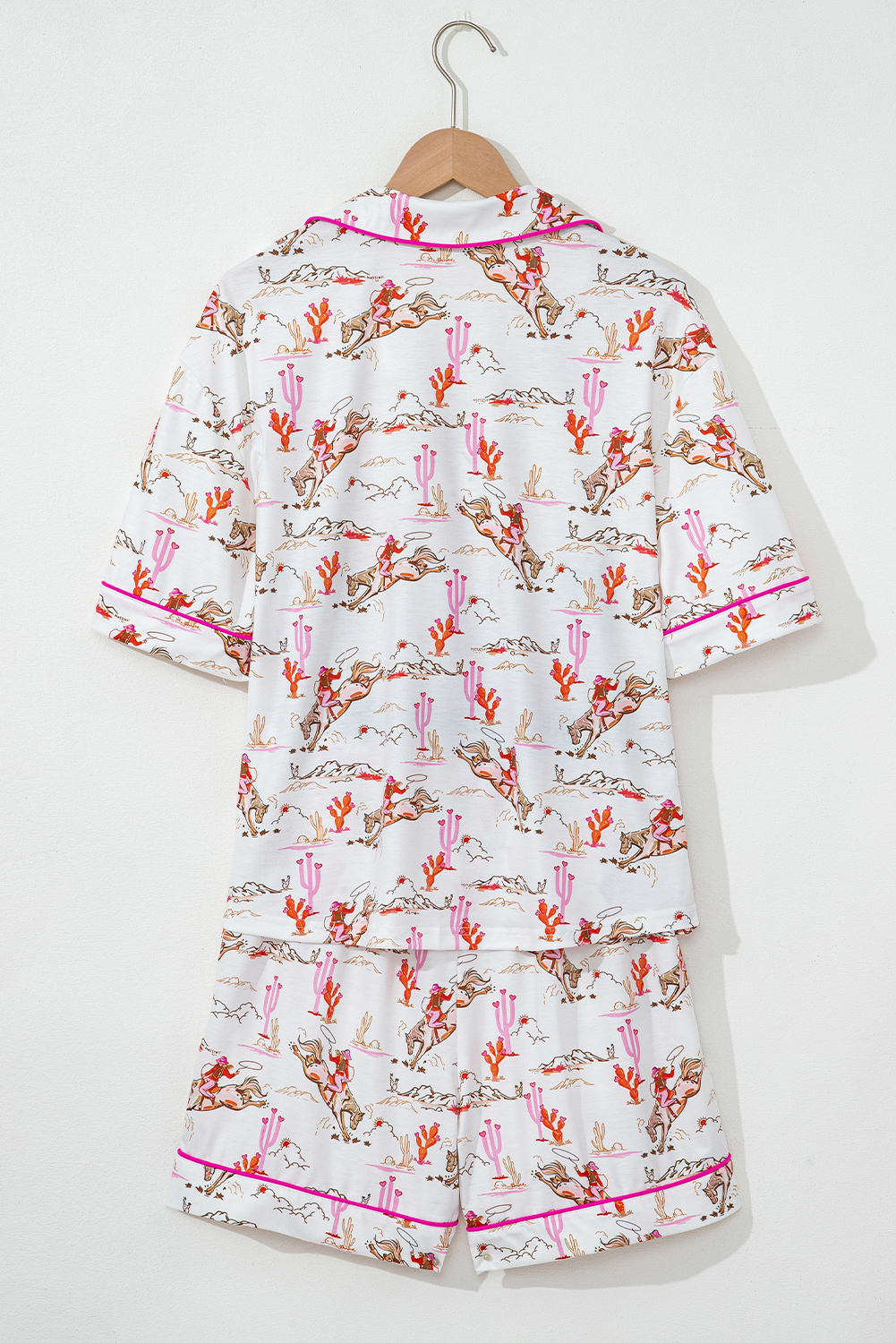 White Cowgirl Country Print Pajamas Set - loveforevers