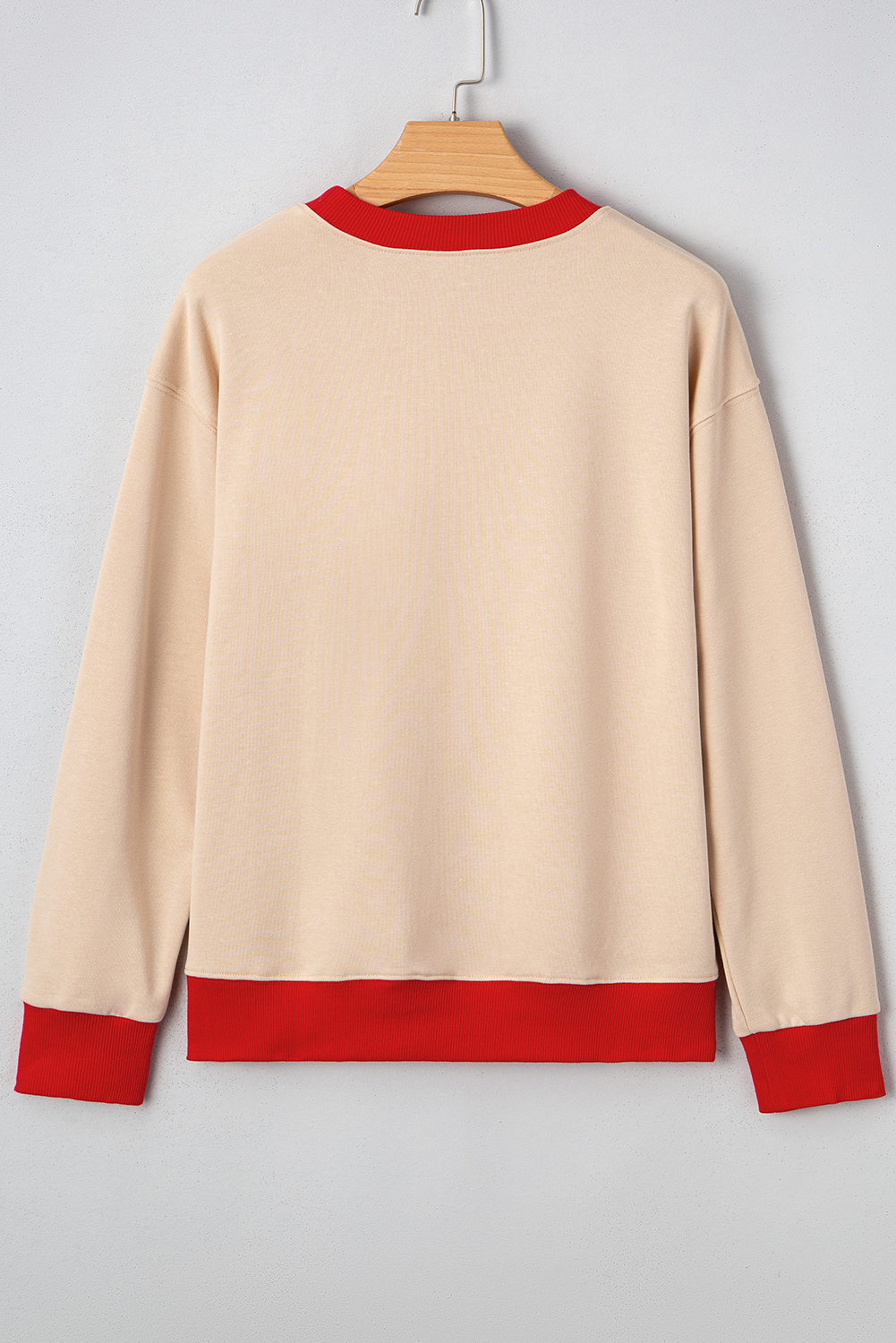 Black GAME DAY Letter Graphic Varsity Striped Detail Baggy Sweatshirt - loveforevers