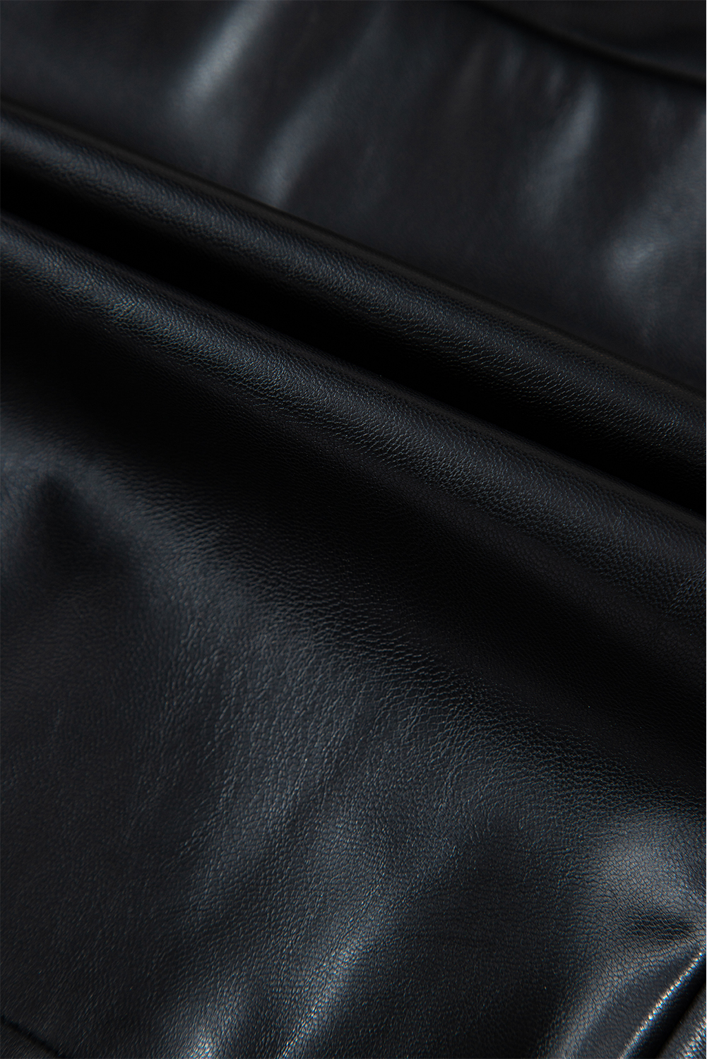 Black PU Leather Side Slits Slim Fit High Waist Mini Skirt - loveforevers