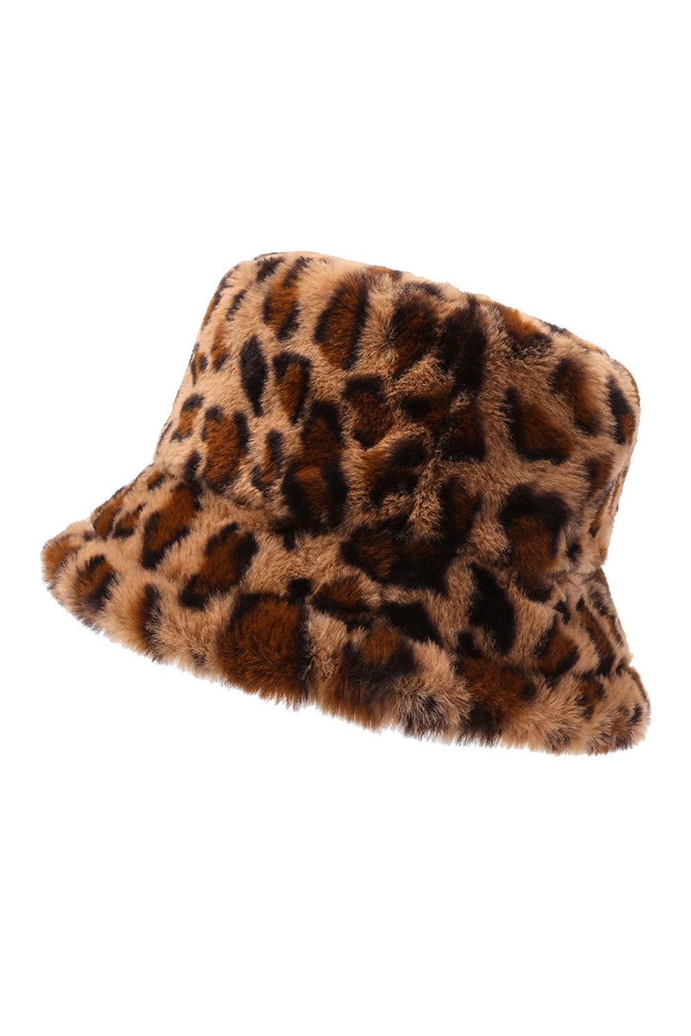 Thai Curry Leopard Plush Wide Brim Winter Fishman Hat - loveforevers