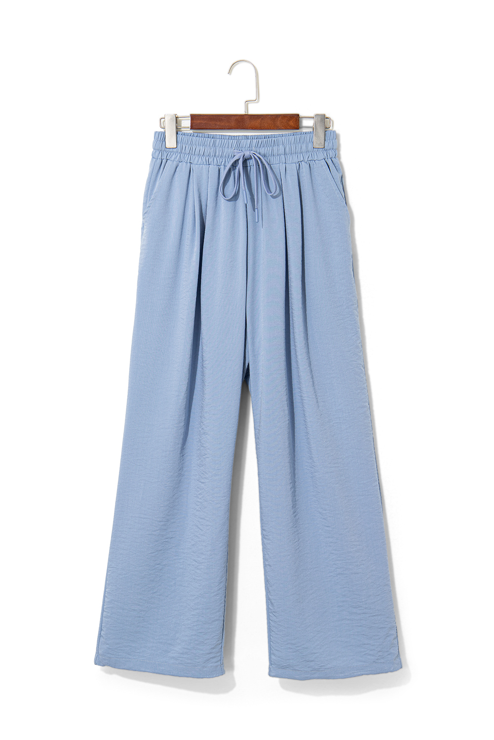 Myosotis Drawstring Elastic Waistband Pleated Loose Pants - loveforevers