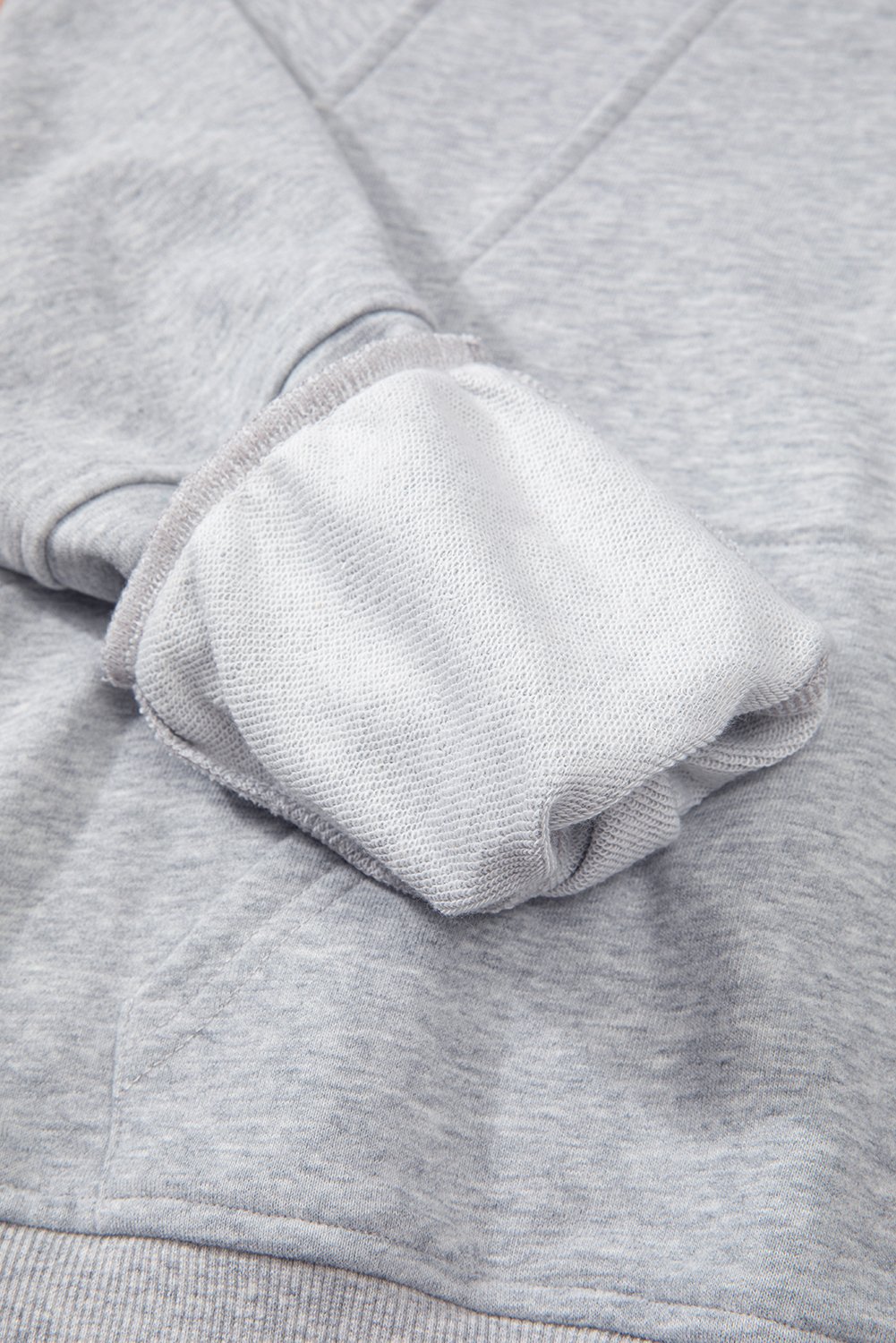 Aruba Blue Quarter Zip Stand Neck Kangaroo Pocket Sweatshirt - loveforevers