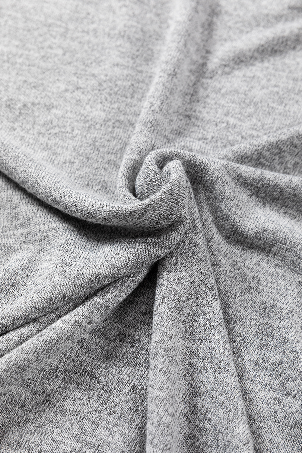 Gray Side Buttons Crew Neck Knit Top - loveforevers