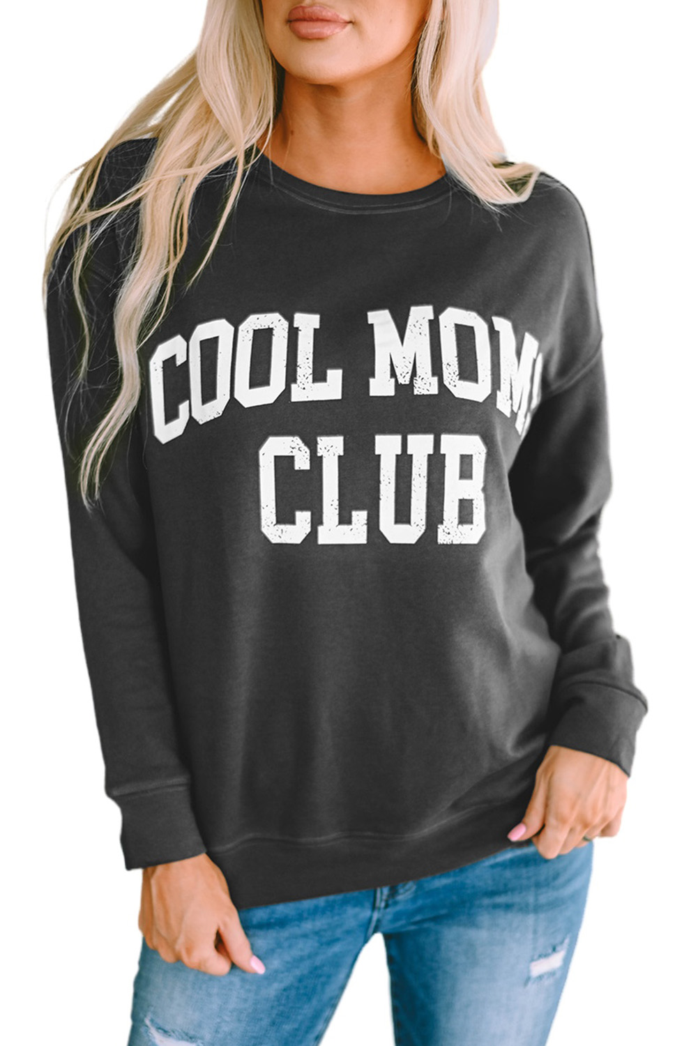 Gray COOL MOMS CLUB Drop Shoulder Sweatshirt - loveforevers