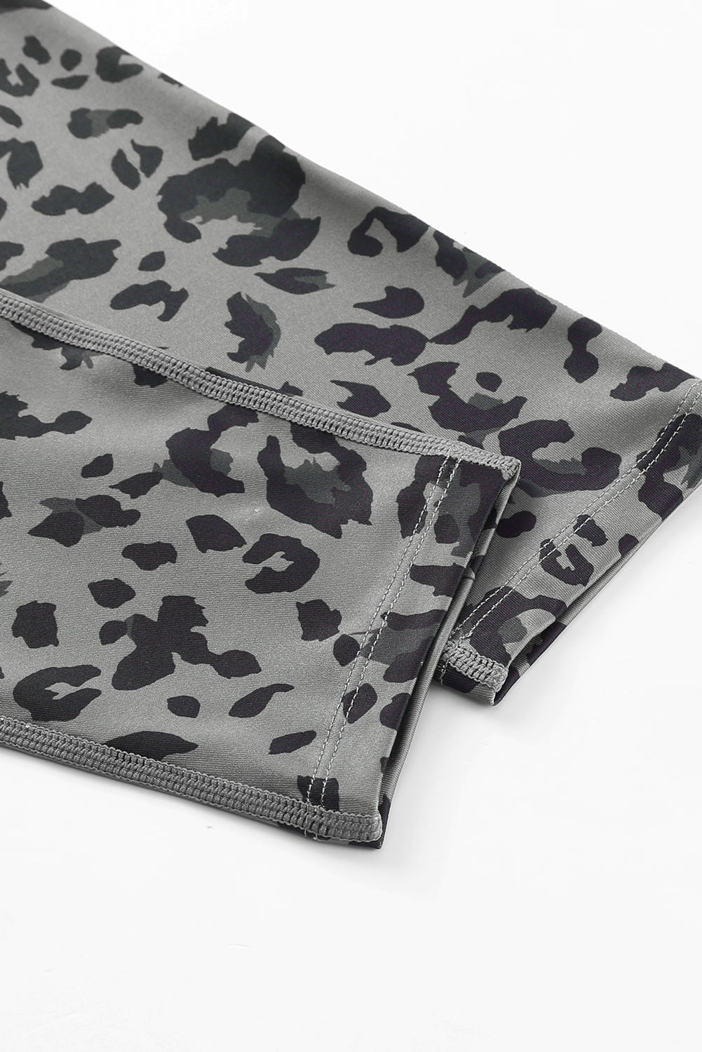 Gray Classic Leopard Print Active Leggings - loveforevers