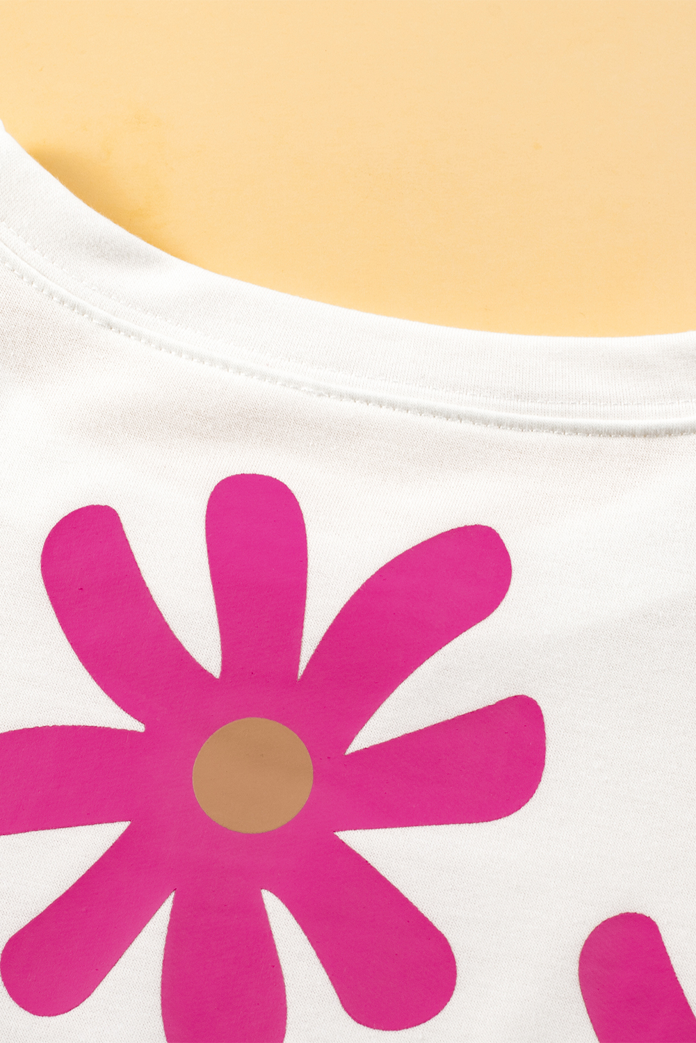 White Daisy Flower Printed Casual T Shirt - loveforevers
