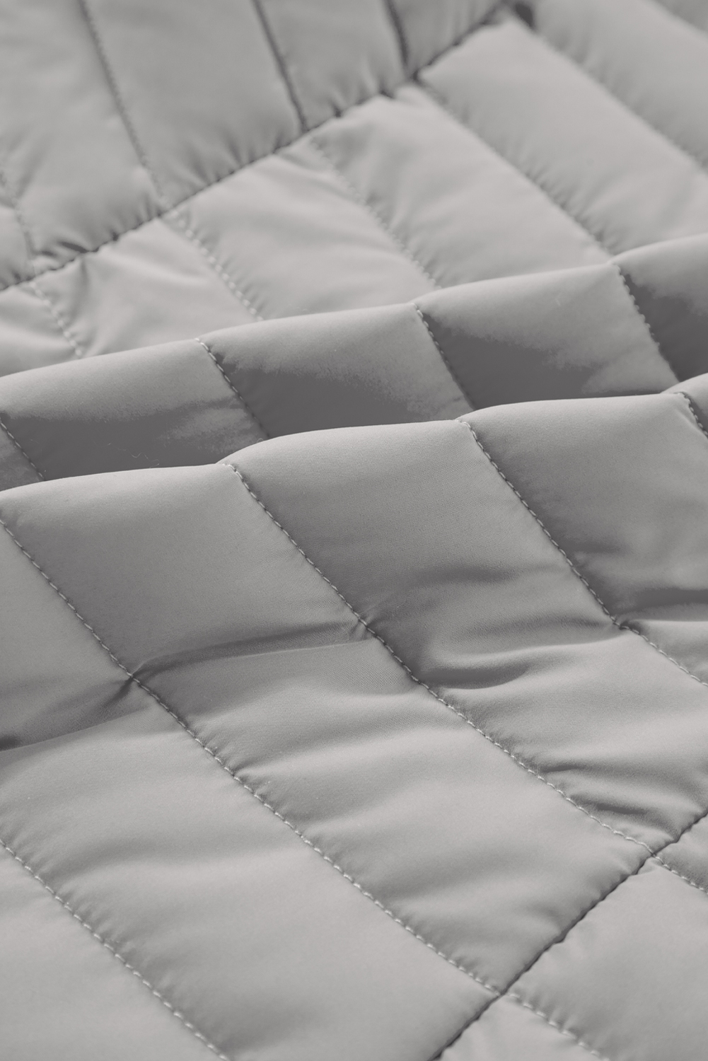 Silvery Plush Collared Quilted Zipped Puffer Vest - loveforevers