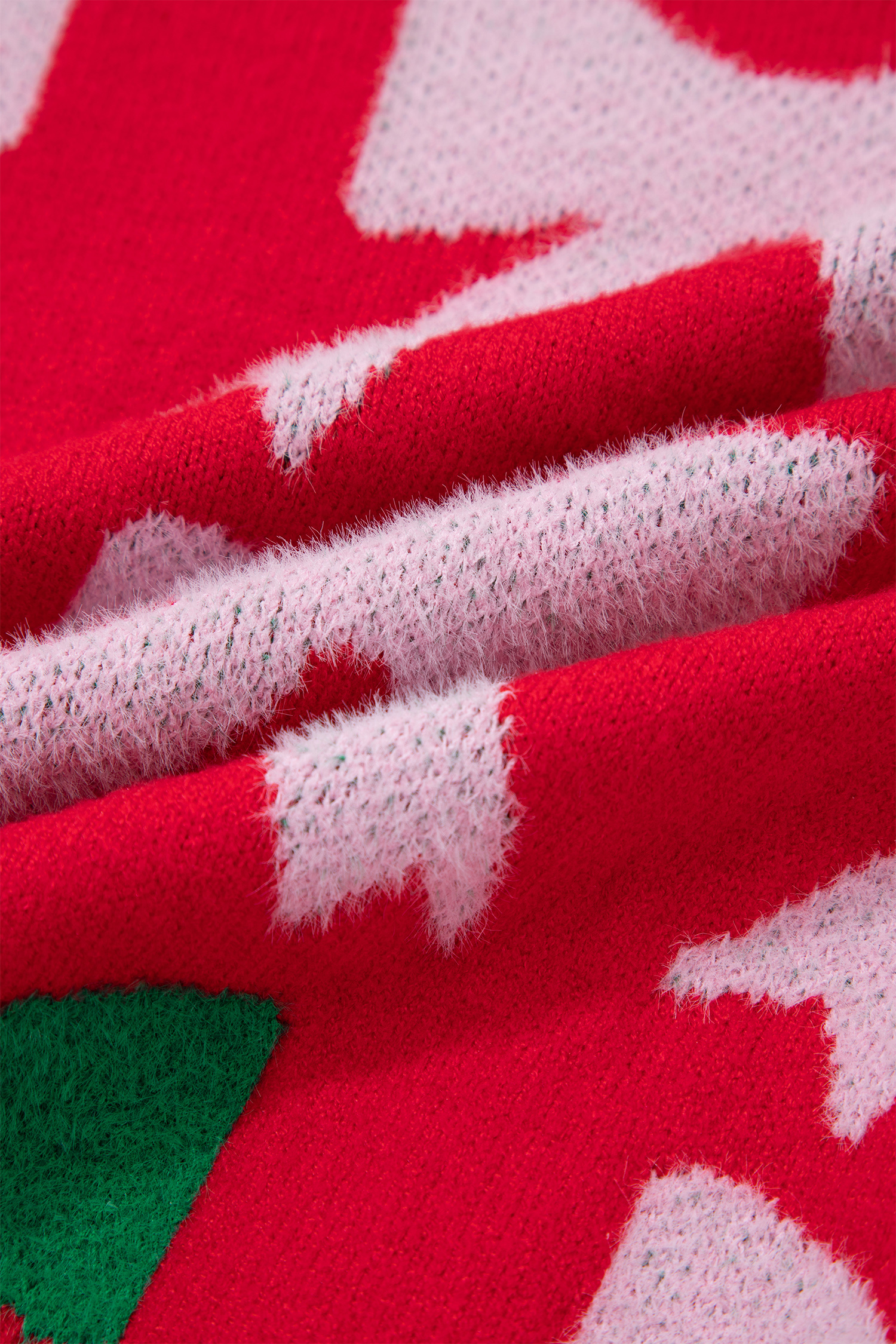 Fiery Red Bow Pearl Embellished Christmas Holiday Sweater - loveforevers