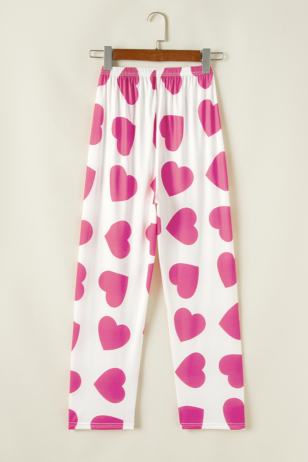 Pink Ruffled Tank Top And Heart Print Pants Lounge Set - loveforevers