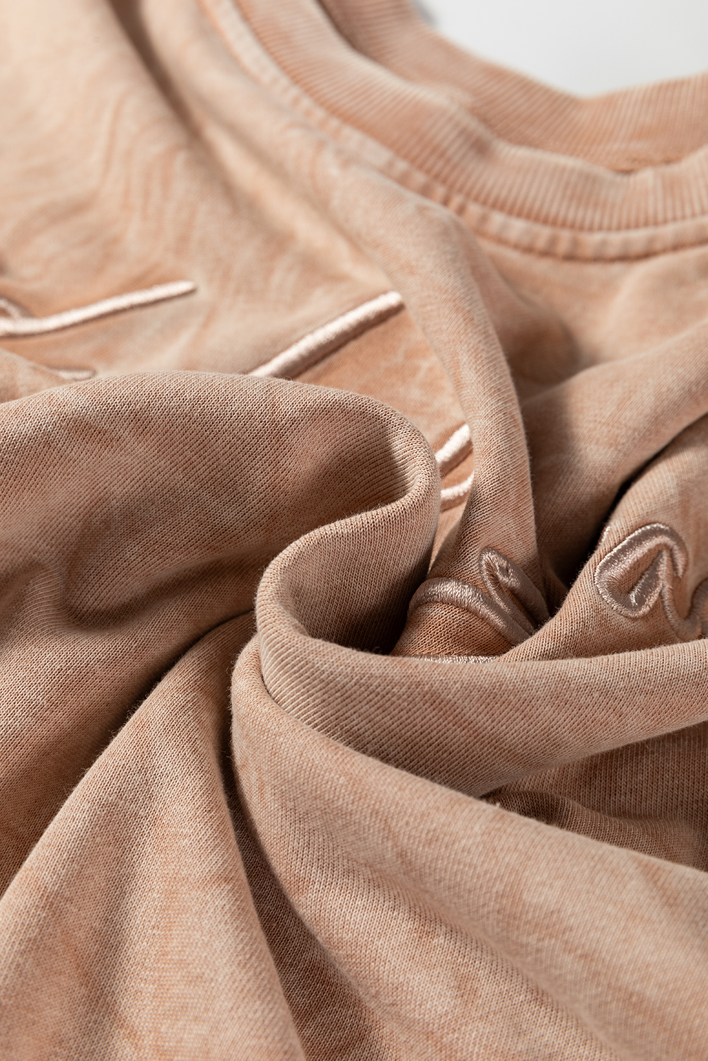 DUNE saved by grace Letter Embroidery Mineral Wash Loose Sweatshirt - loveforevers