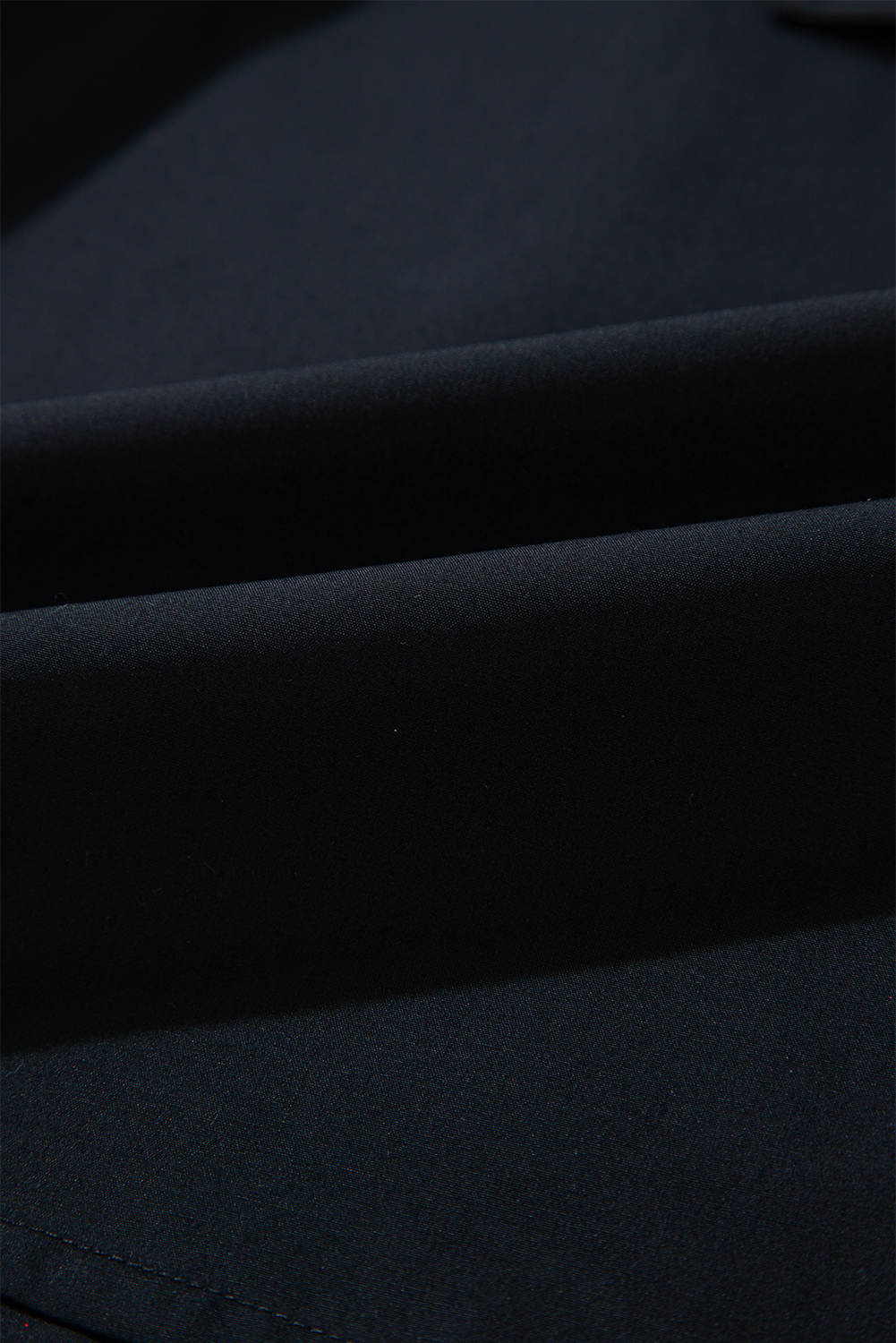 Black Button Up Tie Waist Puff Sleeve Mini Dress - loveforevers