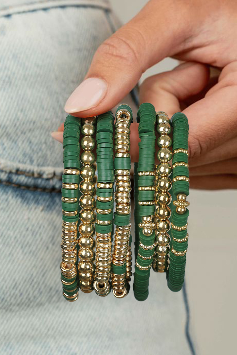 Vineyard Green St Patricks Multi Layered Beaded Bracelet Set - loveforevers