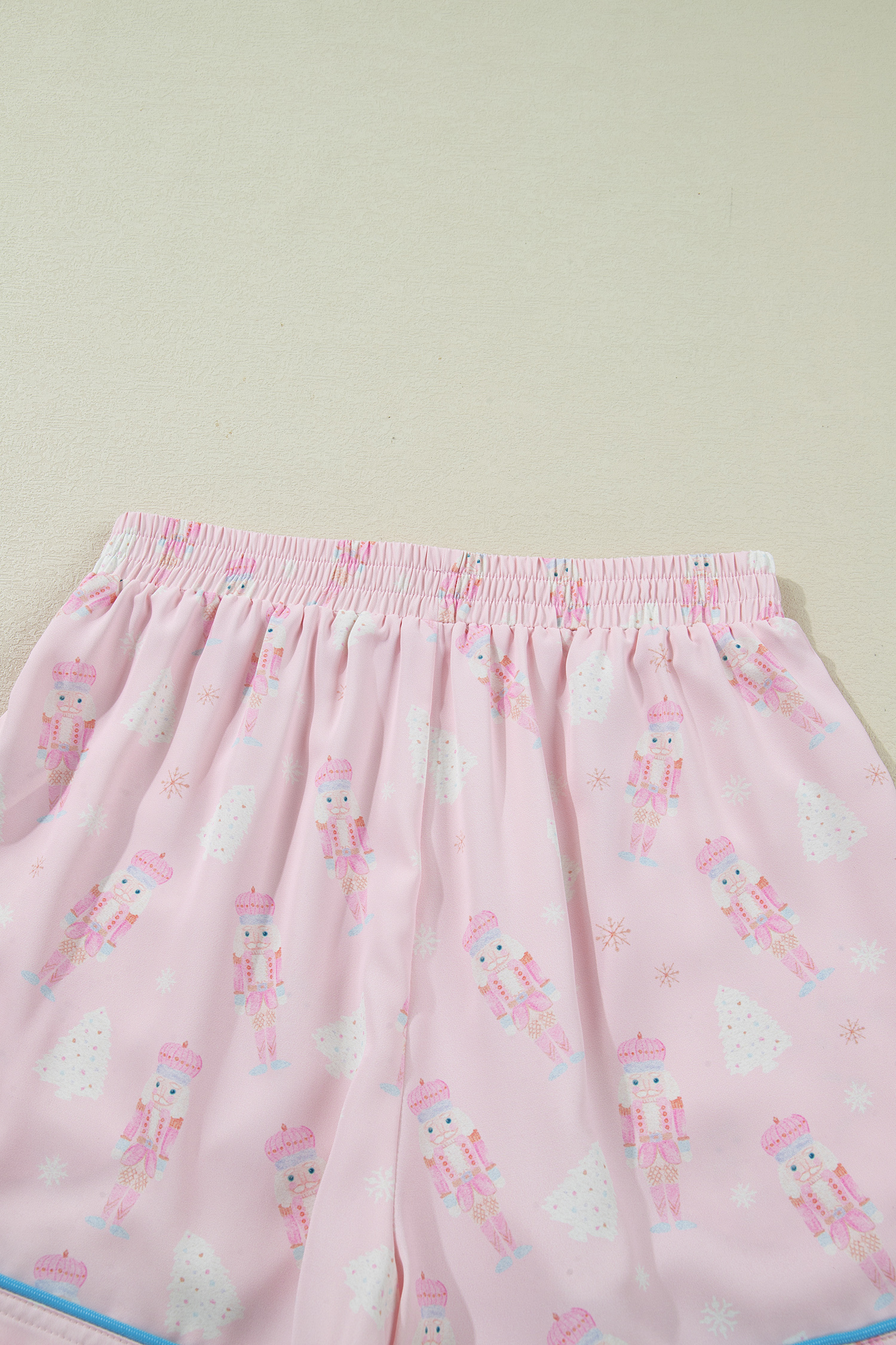 Pink Bow Tie Front Christmas Nutcracker Long Sleeve Shirt Shorts Pajama Set - loveforevers