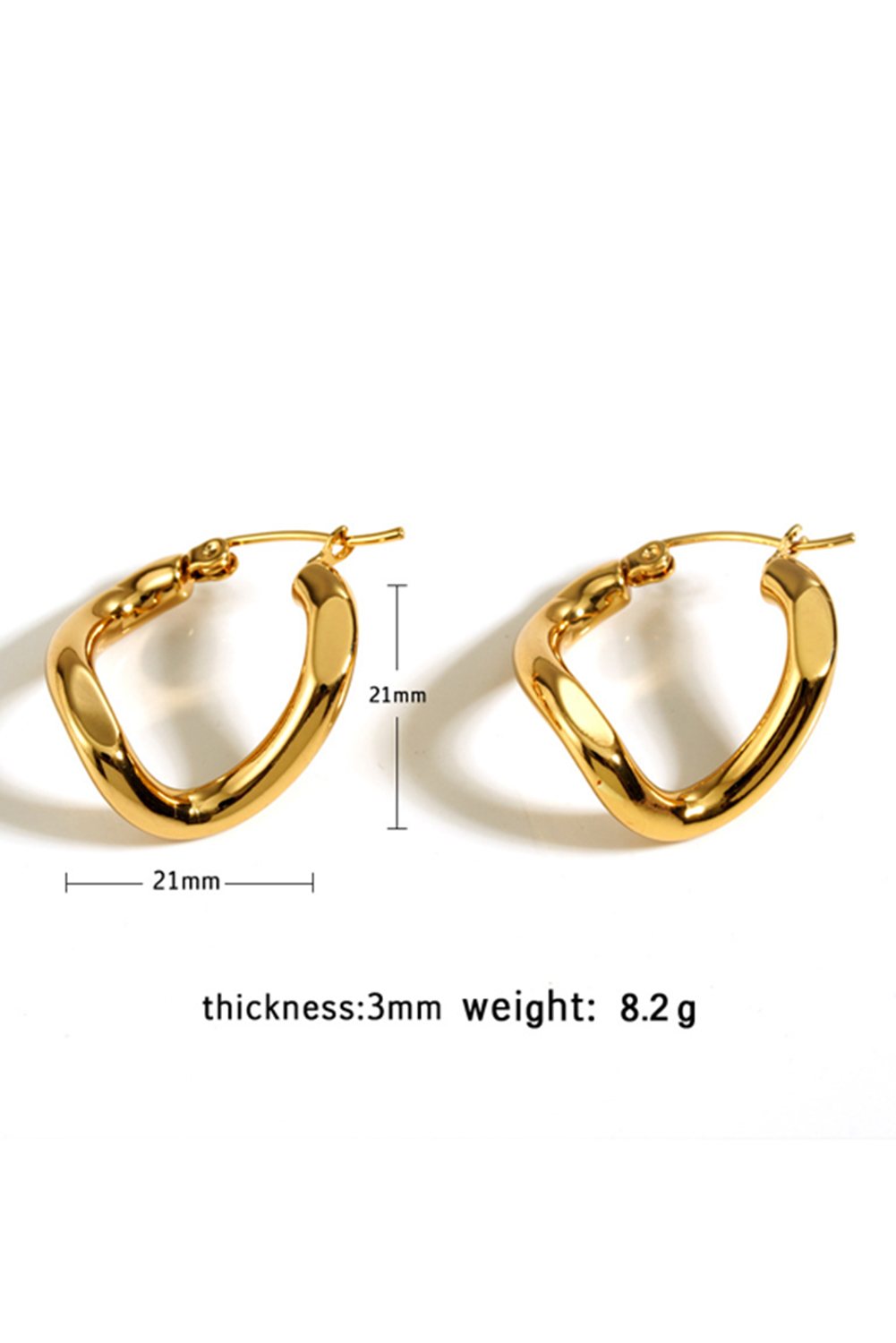 Gold Plated 3D Spiral Stainless Steel Earrings - loveforevers