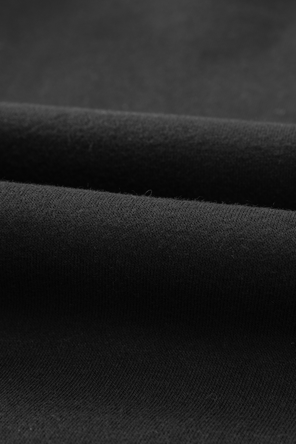 Black Drop Shoulder Loose Sweatshirt and Joggers Active Set - loveforevers