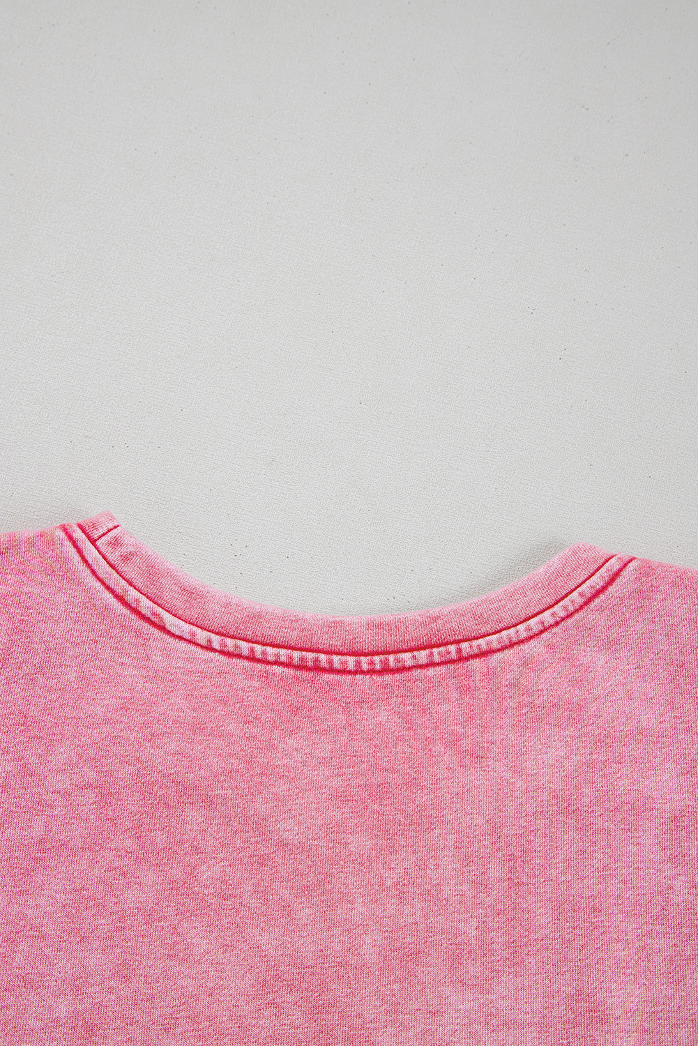Sachet Pink Mineral Wash Raw Edge Ruffle Mini Dress - loveforevers