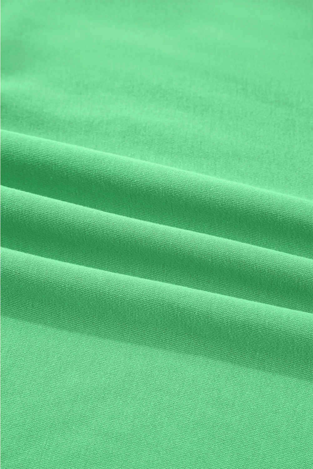 Bright Green Drop Shoulder Puff Sleeve Crop Pullover Drawstring Wide Leg Pants Set - loveforevers