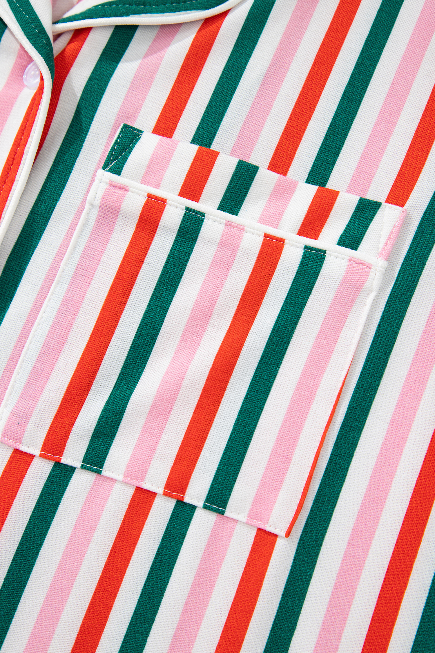 Pink Stripe Christmas Long Sleeve Shirt Style Lounge Dress - loveforevers