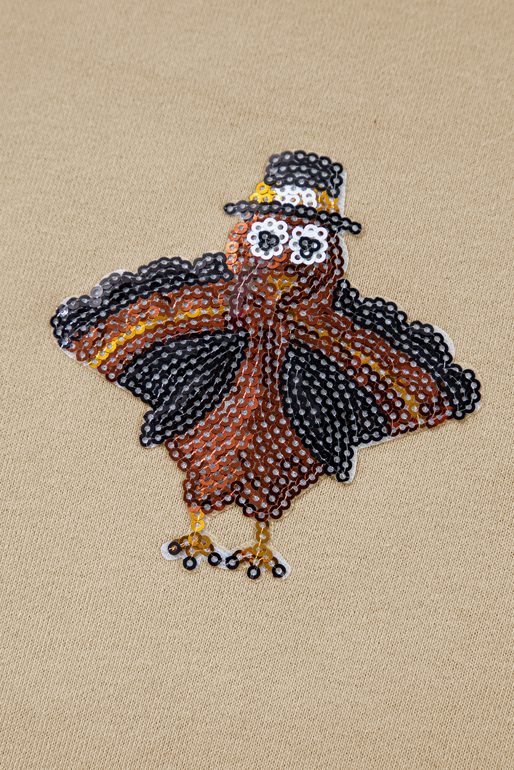 Parchment Shimmering Turkey Pattern Thanksgiving Holiday Sweatshirt - loveforevers