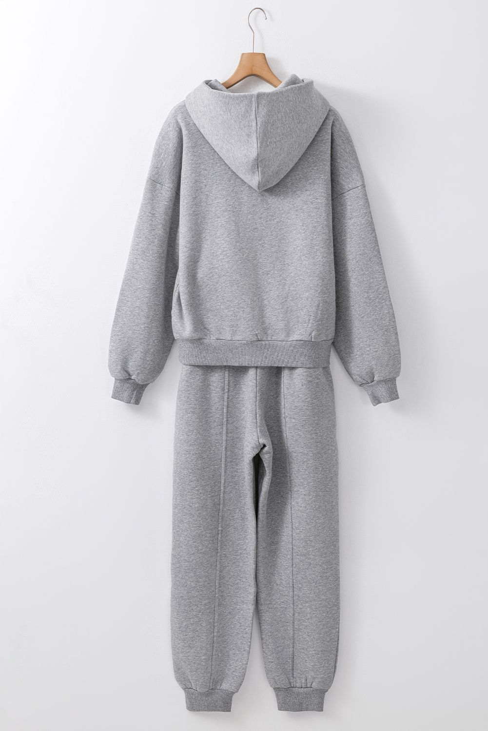 Navy Blue Solid Exposed Seams Hoodie and Joggers Activewear Set - loveforevers
