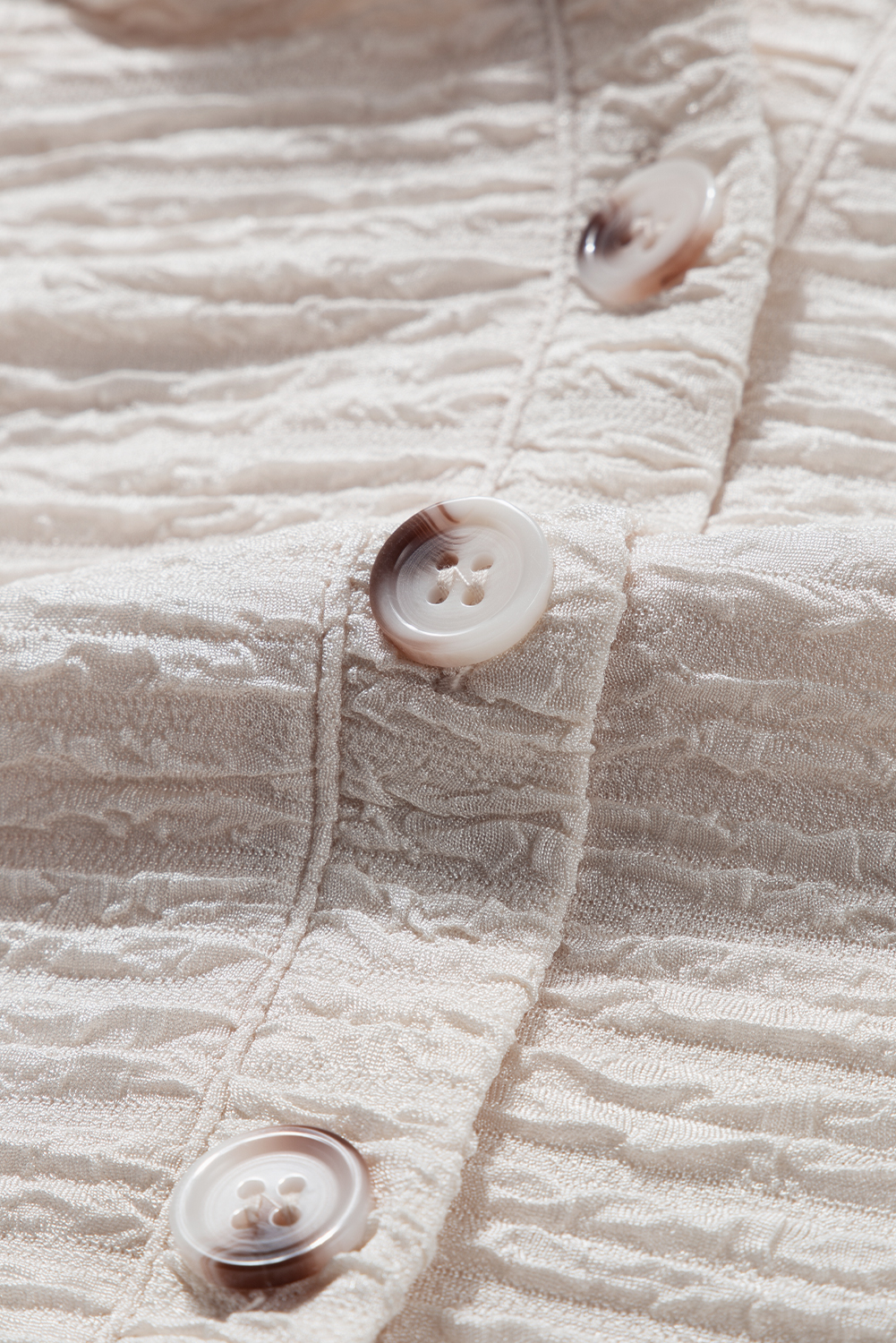 Apricot Solid Textured Drawstring Henley Hoodie - loveforevers
