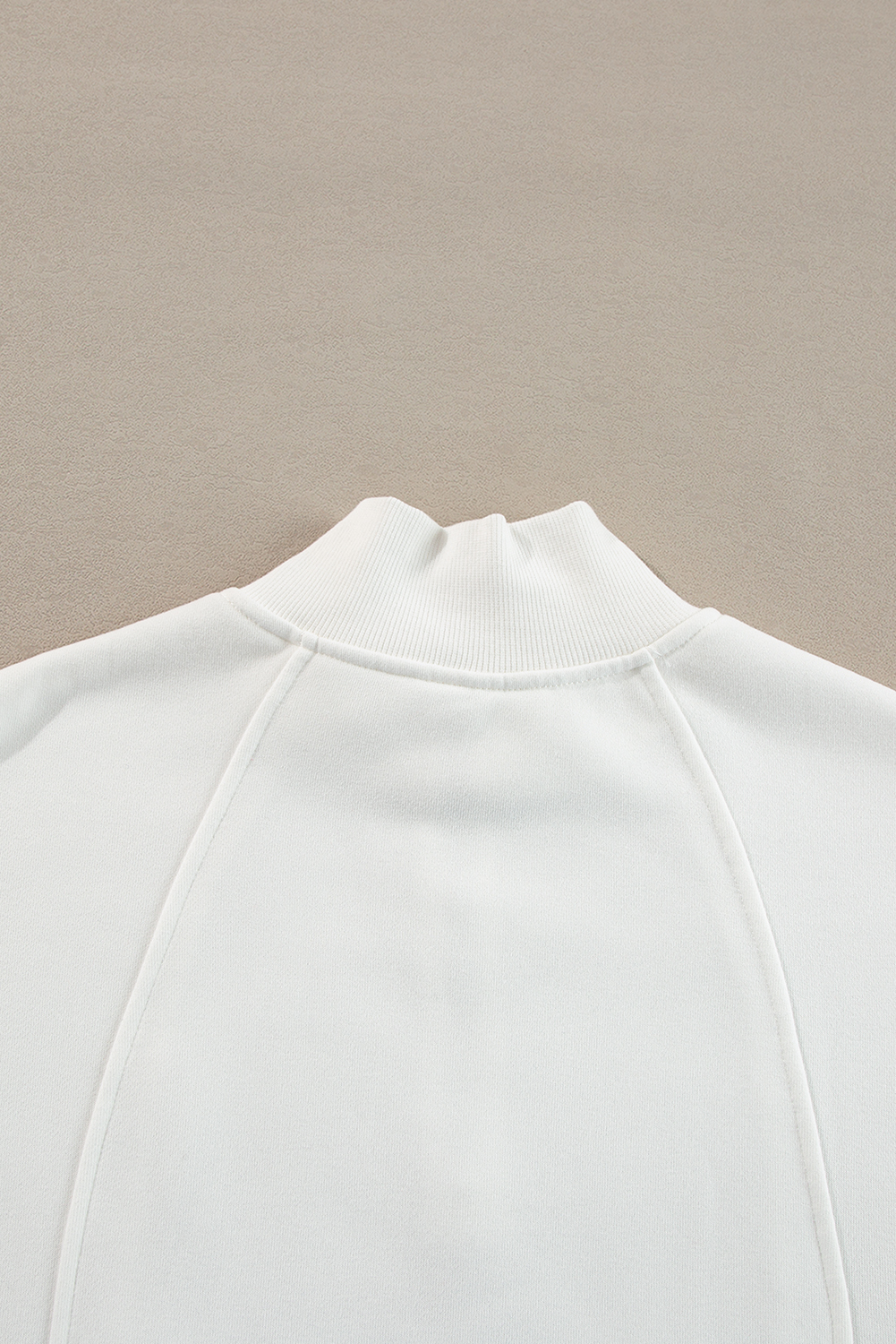 Fushia Zipped Neck Pullover Drop Shoulder Sweatshirt - loveforevers