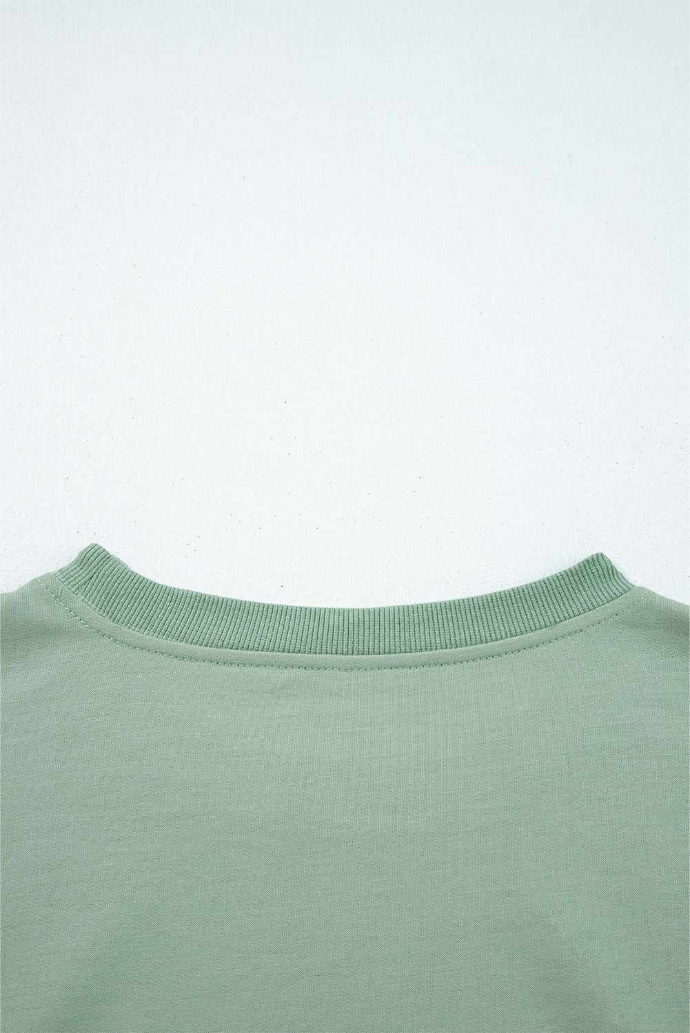 Beige Raw Edge Flower Patch Drop Shoulder Casual Top - loveforevers