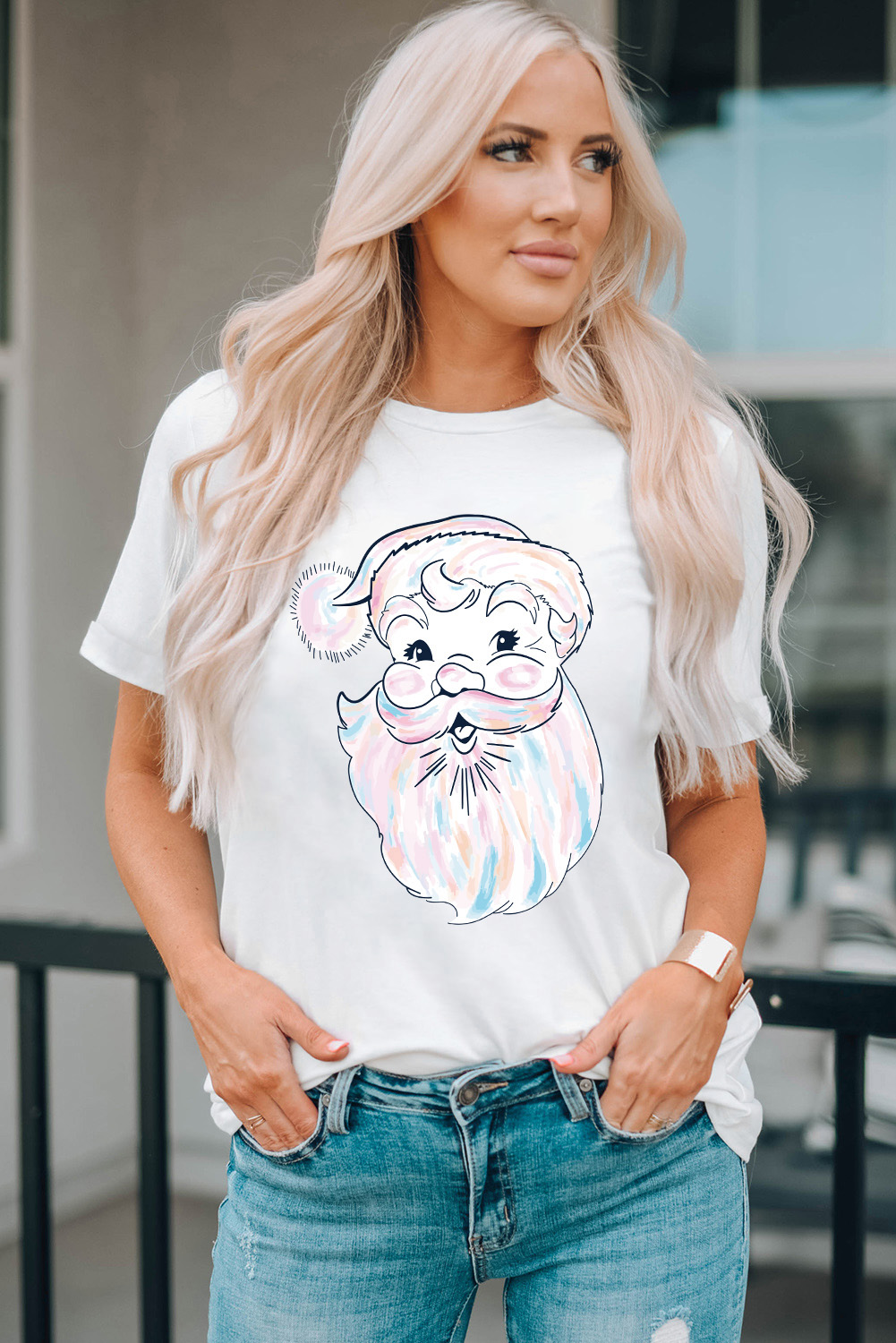 White Harvest Pumpkin Graphic Thanksgiving Tee - loveforevers
