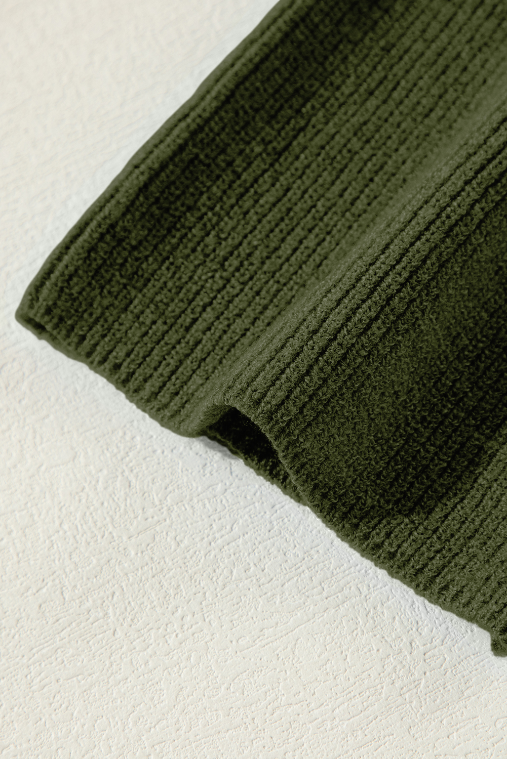 Moss Green Lightweight Ribbed Knit Button Front V Neck Cardigan - loveforevers